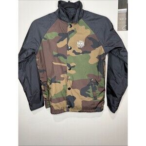 Vans camo rain button jacket, no hoodie, size small